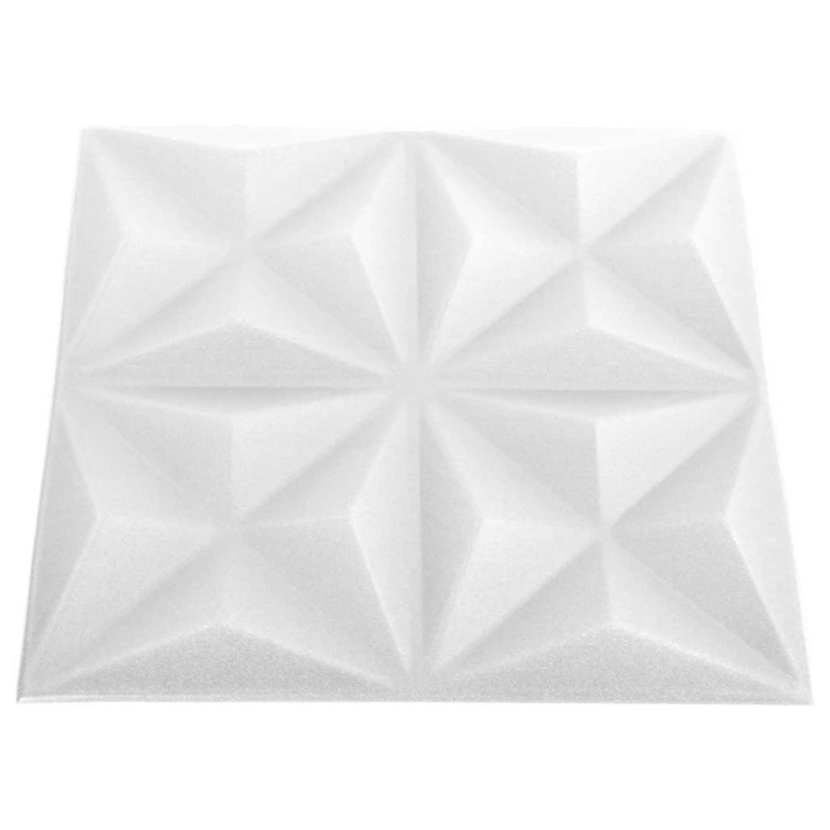 VIDAXL Panneaux muraux 3D 12 pcs 50x50 cm blanc origami 3 m^2