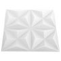 Voir la diapositive 5 : VIDAXL Panneaux muraux 3D 12 pcs 50x50 cm blanc origami 3 m^2