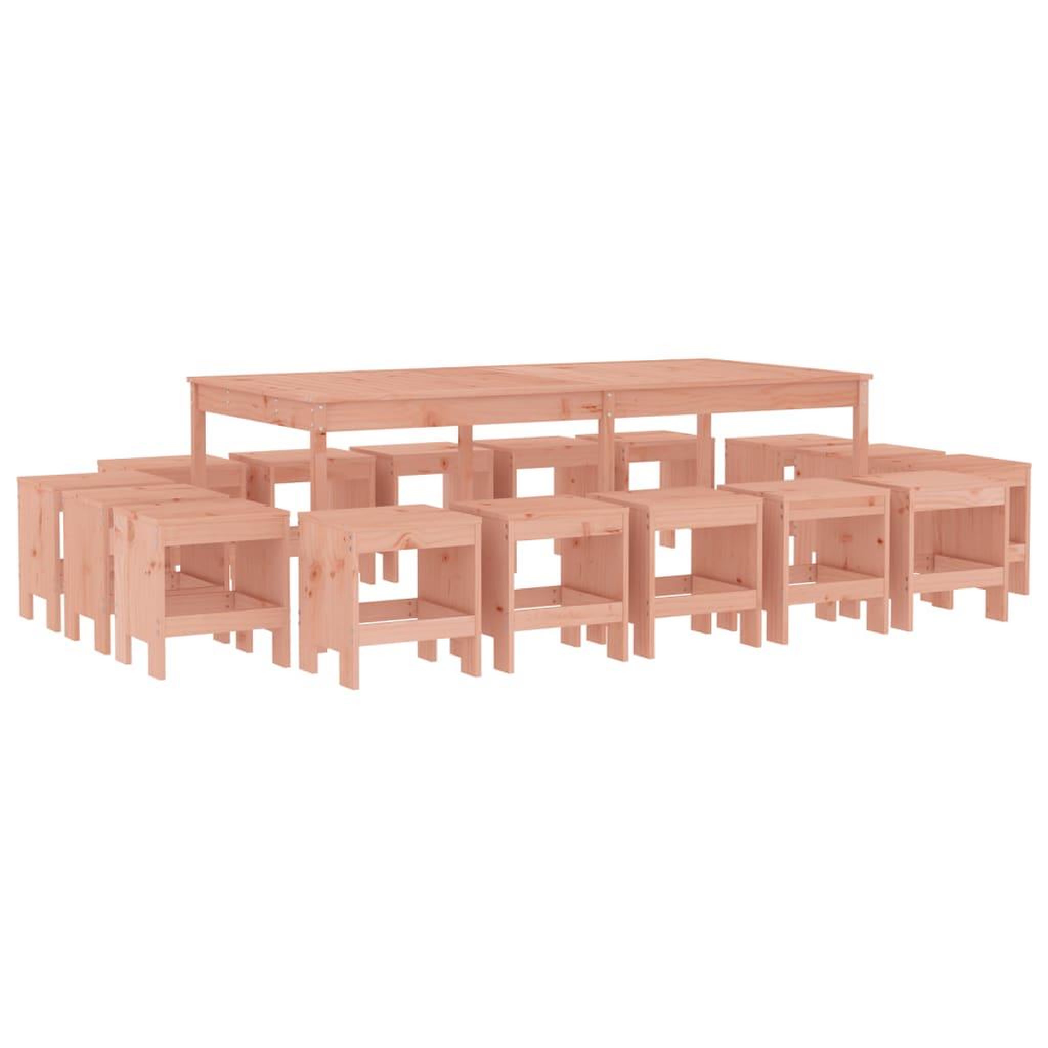 Voir la diapositive 2 : VIDAXL Ensemble a manger de jardin 17 pcs bois massif de Douglas