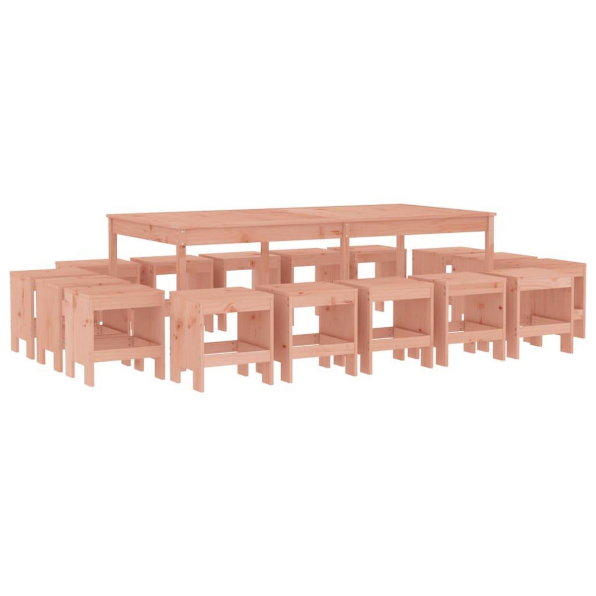 VIDAXL Ensemble a manger de jardin 17 pcs bois massif de Douglas