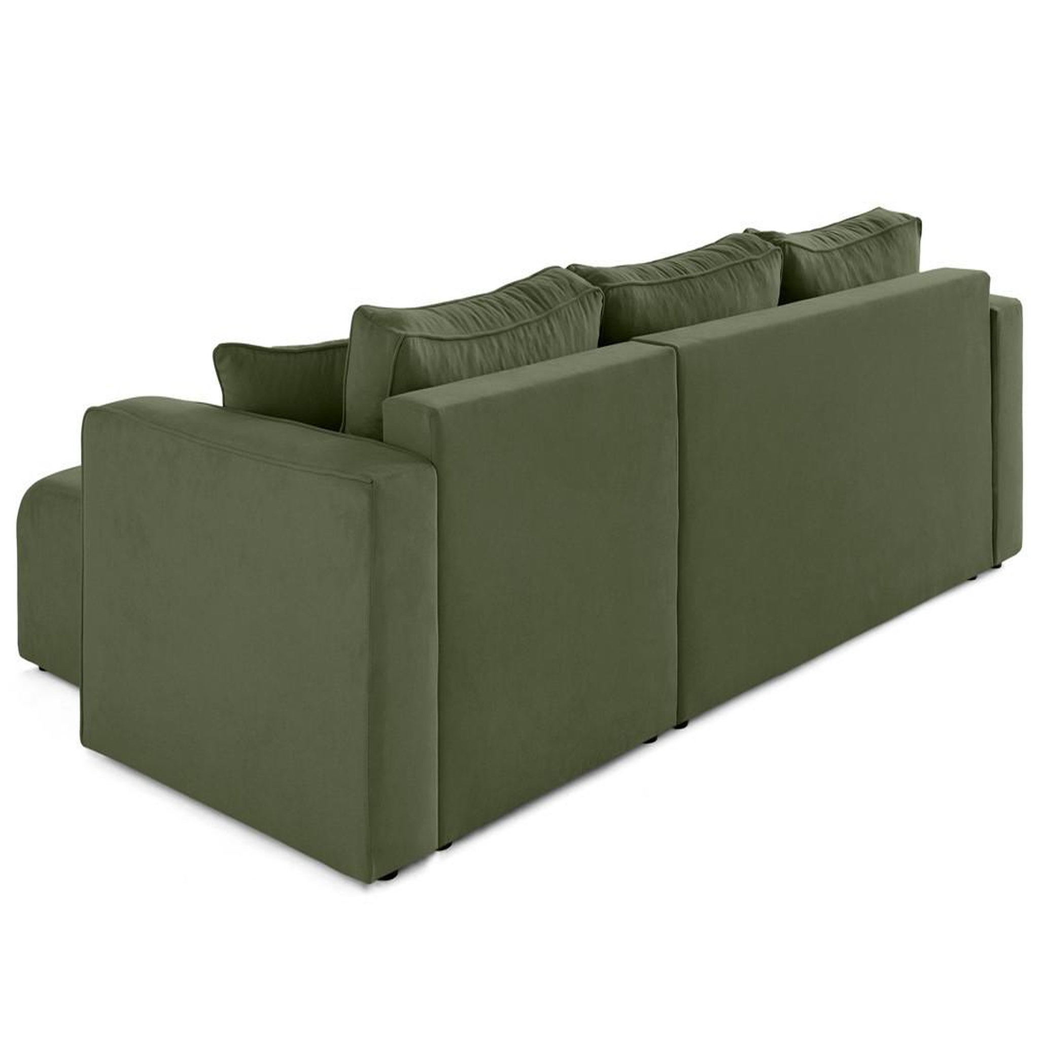 Voir la diapositive 5 : BEST MOBILIER Topaze - canapé d'angle déhoussable réversible 4 places en tissu