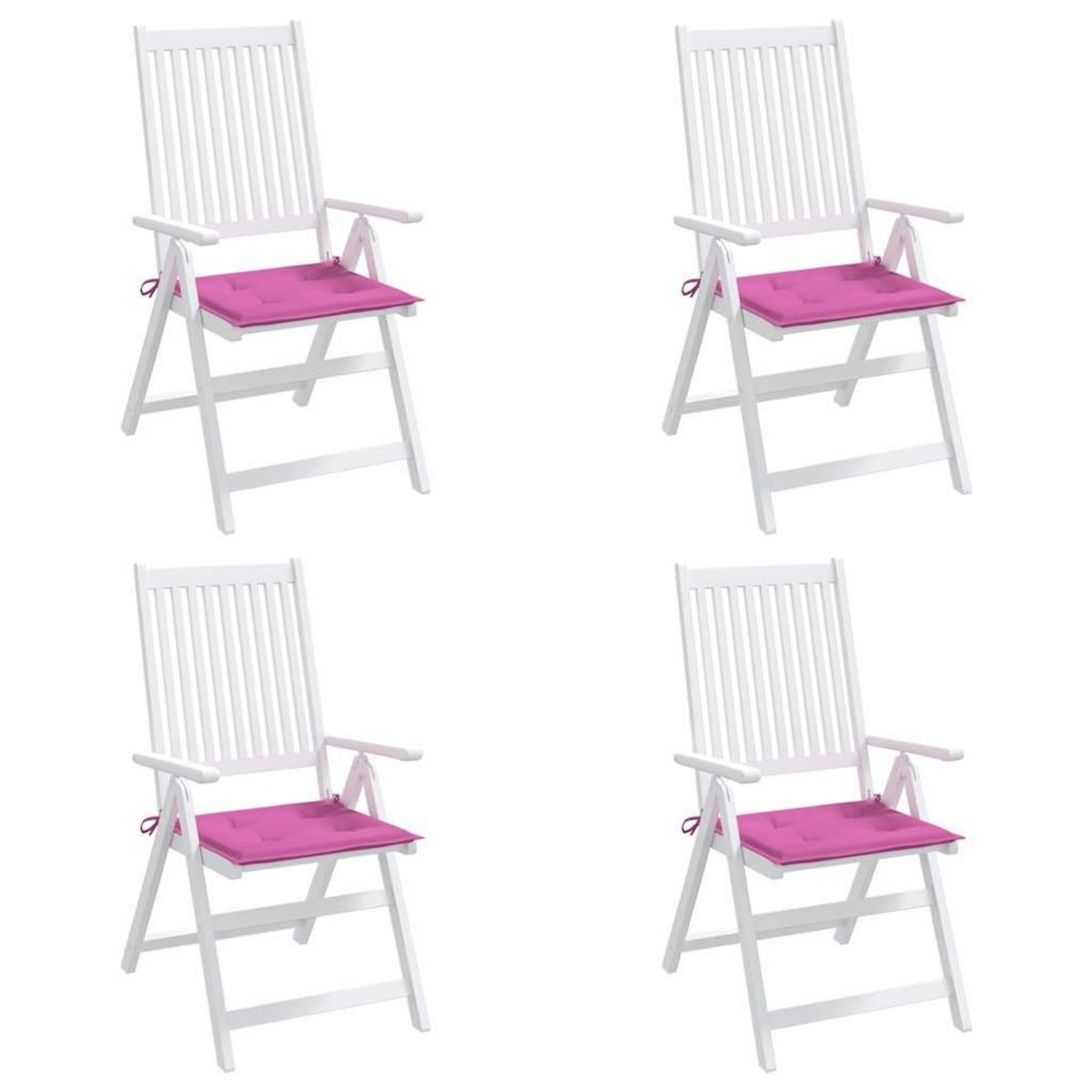 VIDAXL Coussins de chaise de jardin lot de 4 rose 40x40x3 cm