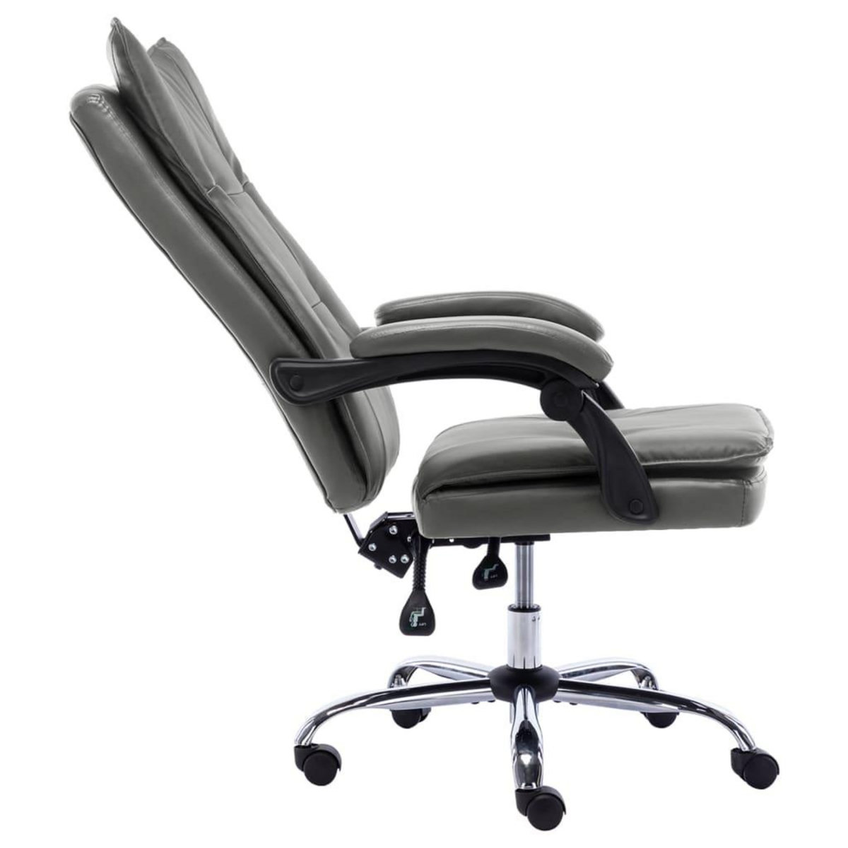 VIDAXL Chaise de bureau Anthracite Similicuir