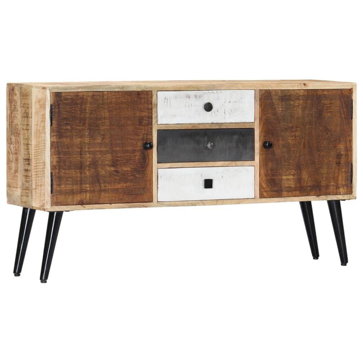 VIDAXL Buffet 118x30x62 cm Bois de manguier massif