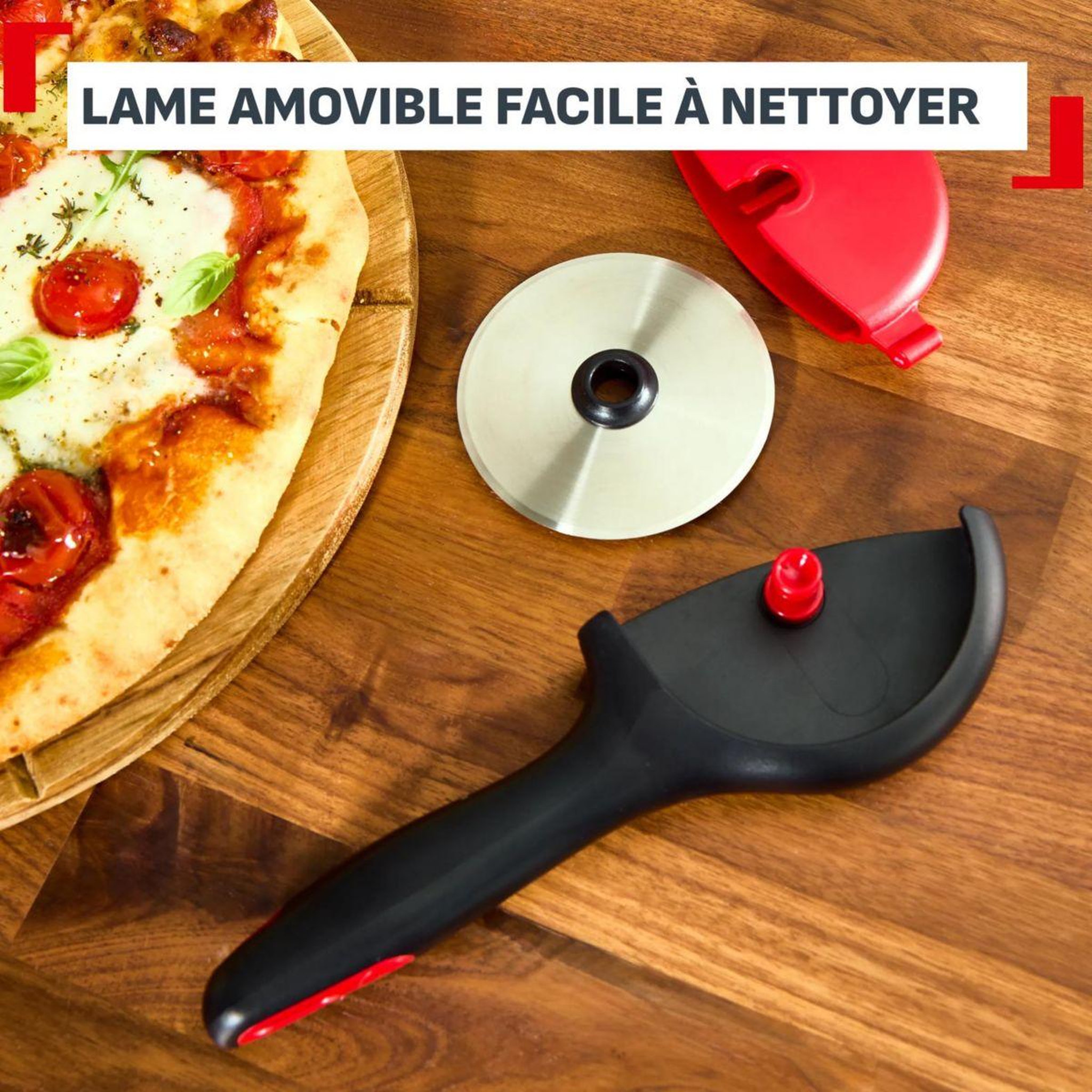 Voir la diapositive 2 : TEFAL Roulette à pizza ingenio+