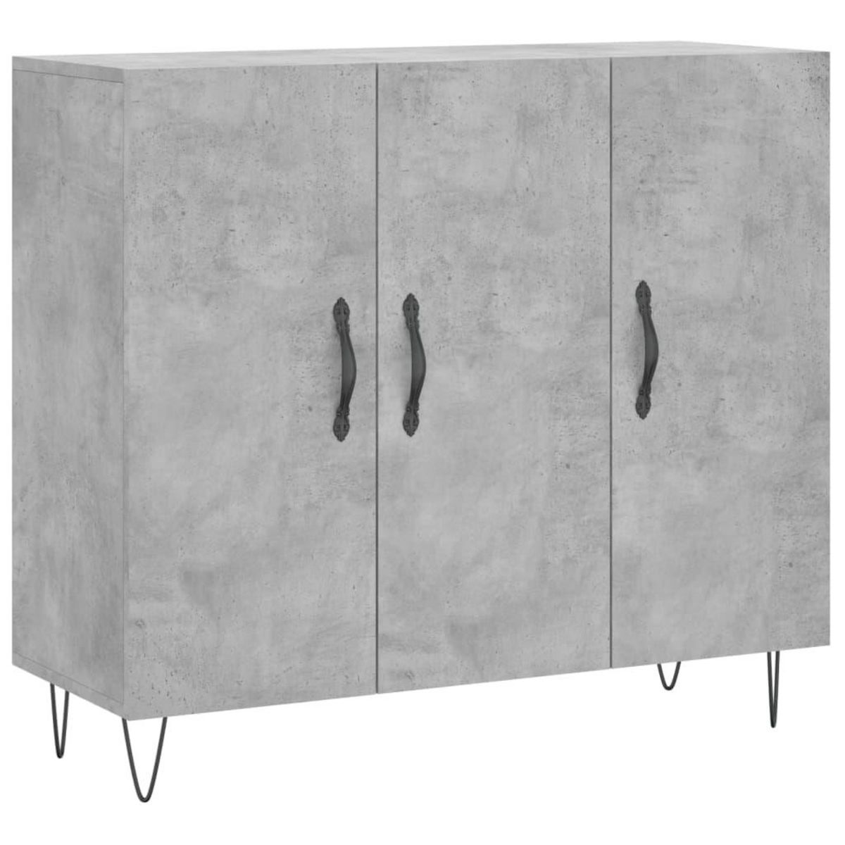 VIDAXL Buffet gris beton 90x34x80 cm bois d'ingenierie