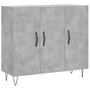 Voir la diapositive 2 : VIDAXL Buffet gris beton 90x34x80 cm bois d'ingenierie