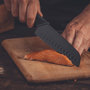 Voir la diapositive 3 : NIROSTA Couteau de cuisine Santoku lame de 16 cm Nirosta Black Edition