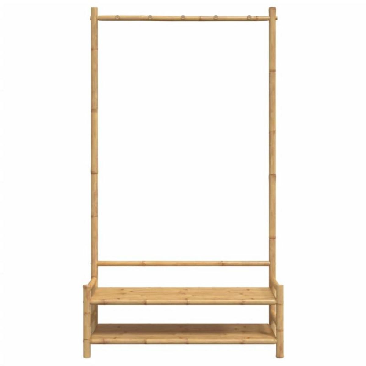 VIDAXL Porte vêtement avec étagères 103x40x183 cm bambou