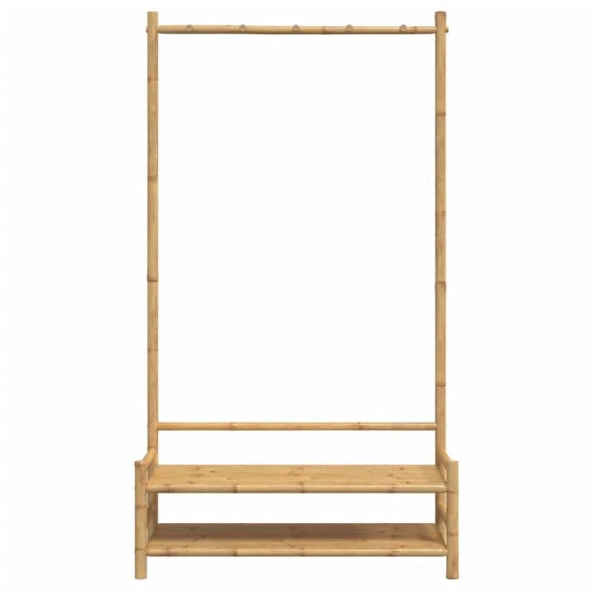 VIDAXL Porte vêtement avec étagères 103x40x183 cm bambou