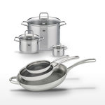 ELO Lot de 3 Poêles 24/28/32cm et 3 Faitouts 12/20/26cm Elo Relief Evolution