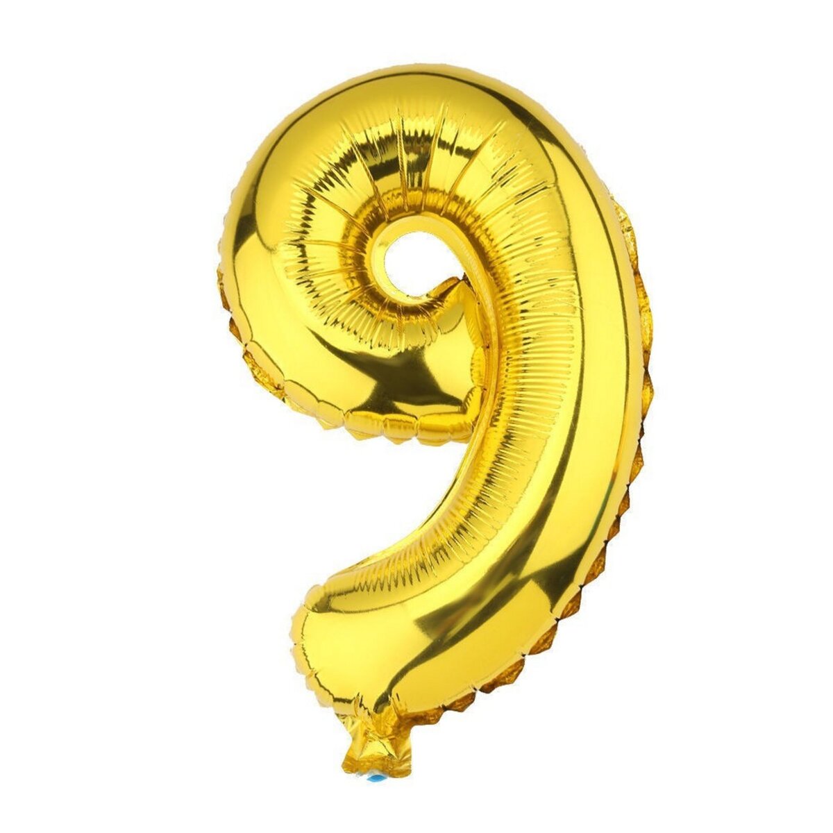  Ballon helium XXL 80 cm chiffre 9 dore or jaune numero anniversaire