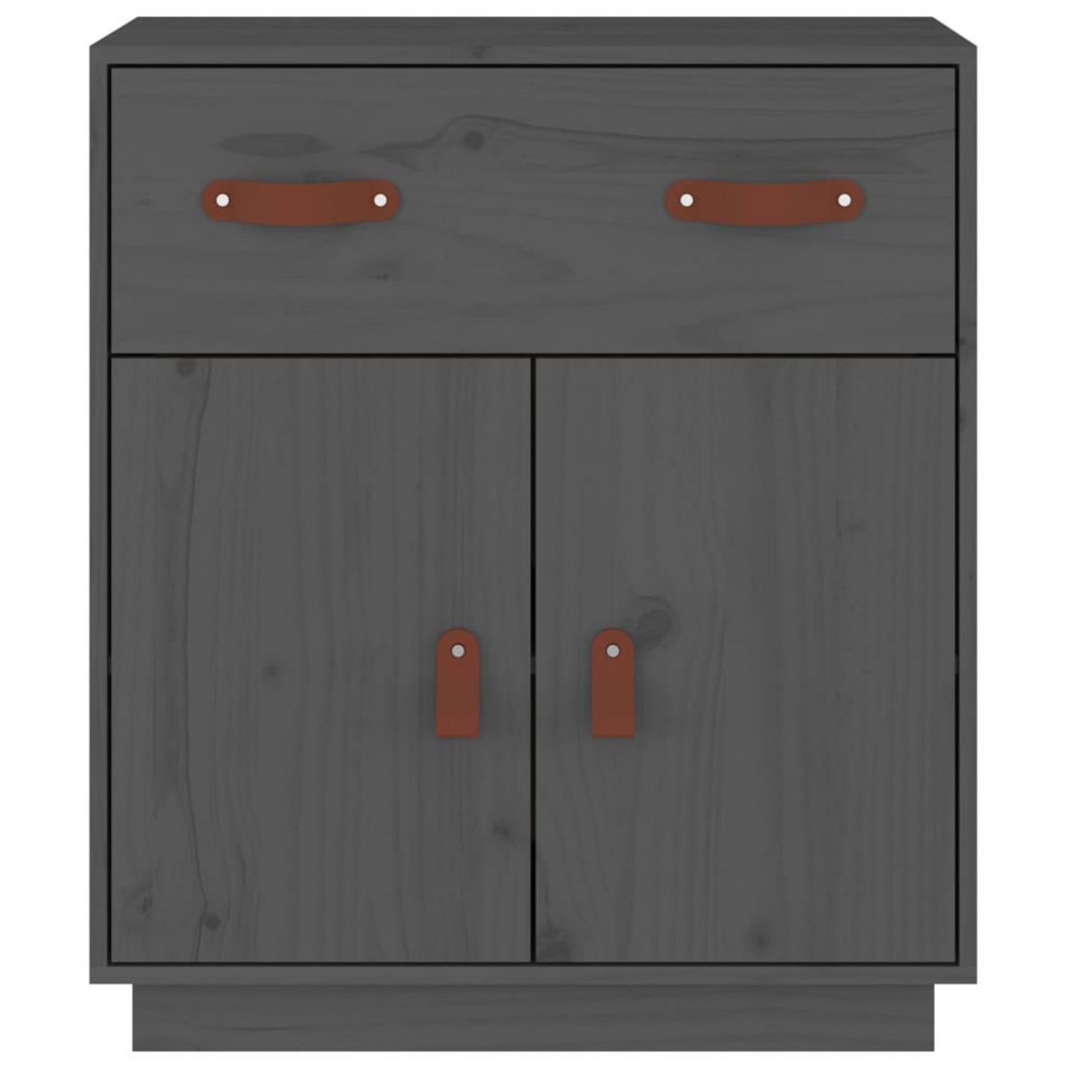VIDAXL Buffet Gris 65,5x40x75 cm Bois massif de pin