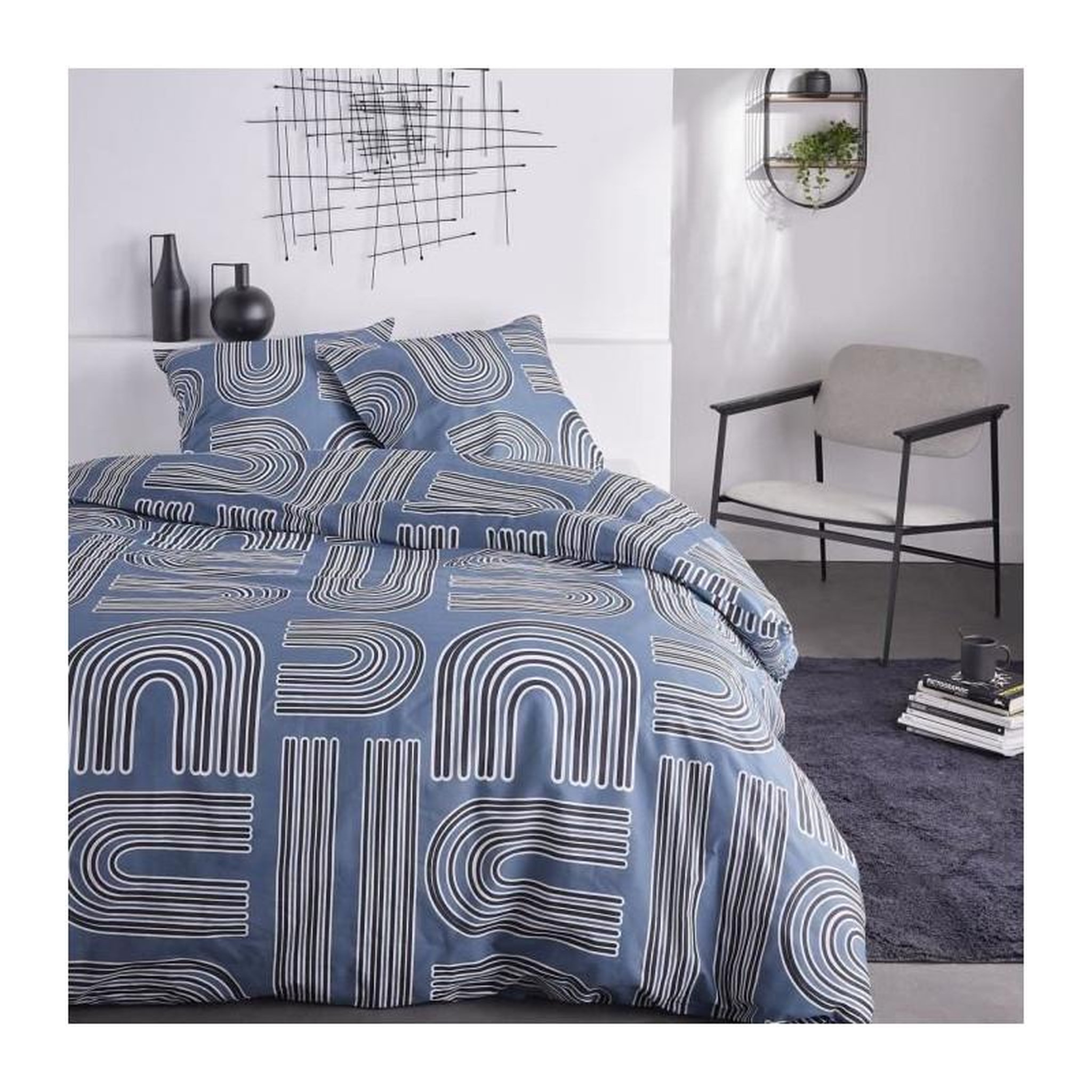 Voir la diapositive 1 : Today Parure de lit - TODAY - Sunshine - 123022 - 2 personnes - 240x260cm - Coton - Imprimé 15.26