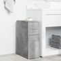 Voir la diapositive 3 : VIDAXL Armoire de salle de bain etroite avec roulettes gris beton