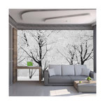 Paris Prix Papier Peint  Arbres Paysage D'hiver. Coloris disponibles : Multicolore