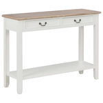 VIDAXL Table console Blanc 110x35x80 cm Bois