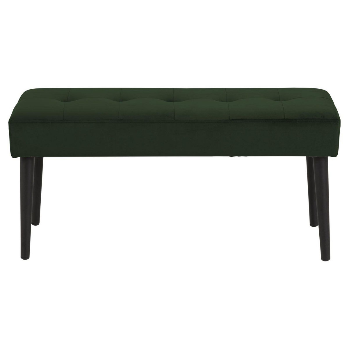 TOILINUX Banc 2 places Bella en métal et tissus effet velours