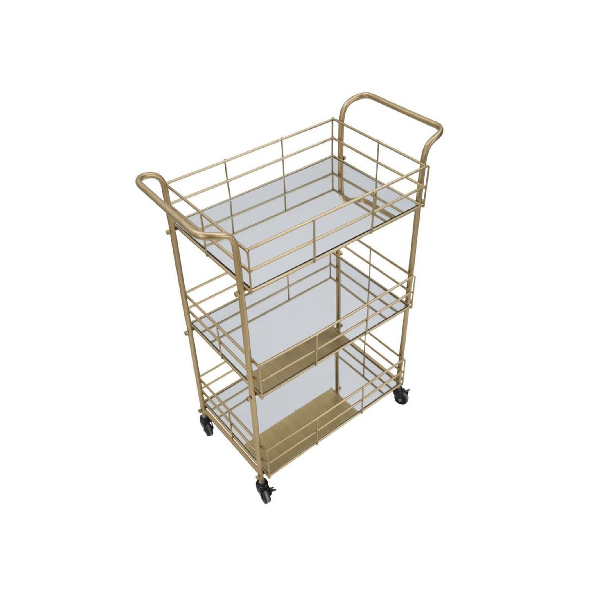 Voir la diapositive 3 : Paris Prix Desserte design 3 niveaux  glamour  80cm or