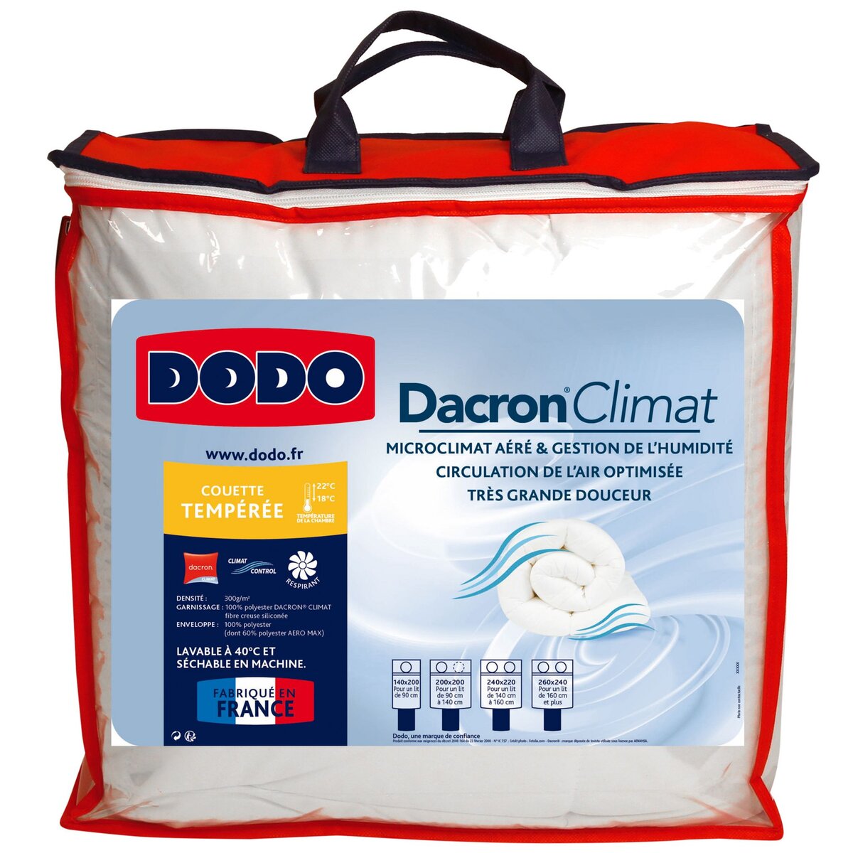 DODO Couette tempérée polyester DACRON CLIMAT CONTROL