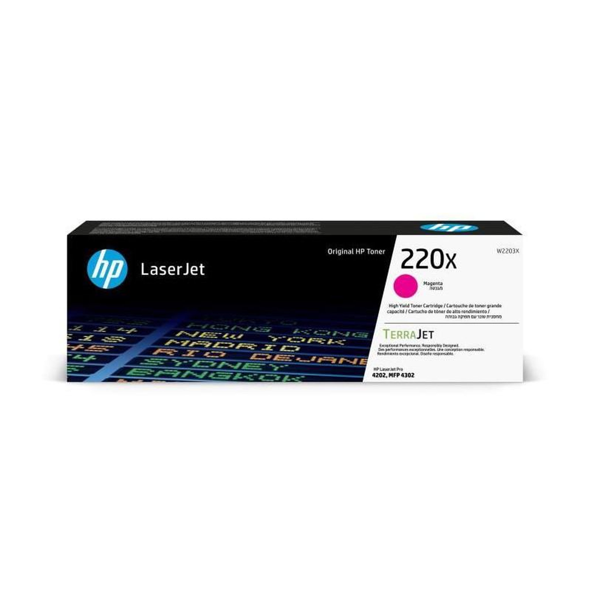 HP Cartouche de Toner HP 220X Magenta grande capacité Authentique (W2203X) pour HP LaserJet Pro 4202 / 4302