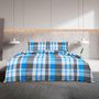 Voir la diapositive 3 : VIDAXL Ensemble de housse de couette Bleu et gris 260x220 cm Coton