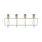 PRESENT TIME Bougeoir design métal Row. Coloris disponibles : Blanc