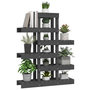 Voir la diapositive 4 : VIDAXL Support a plantes Gris 85x25x109,5 cm Bois massif de pin