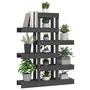 Voir la diapositive 4 : VIDAXL Support a plantes Gris 85x25x109,5 cm Bois massif de pin