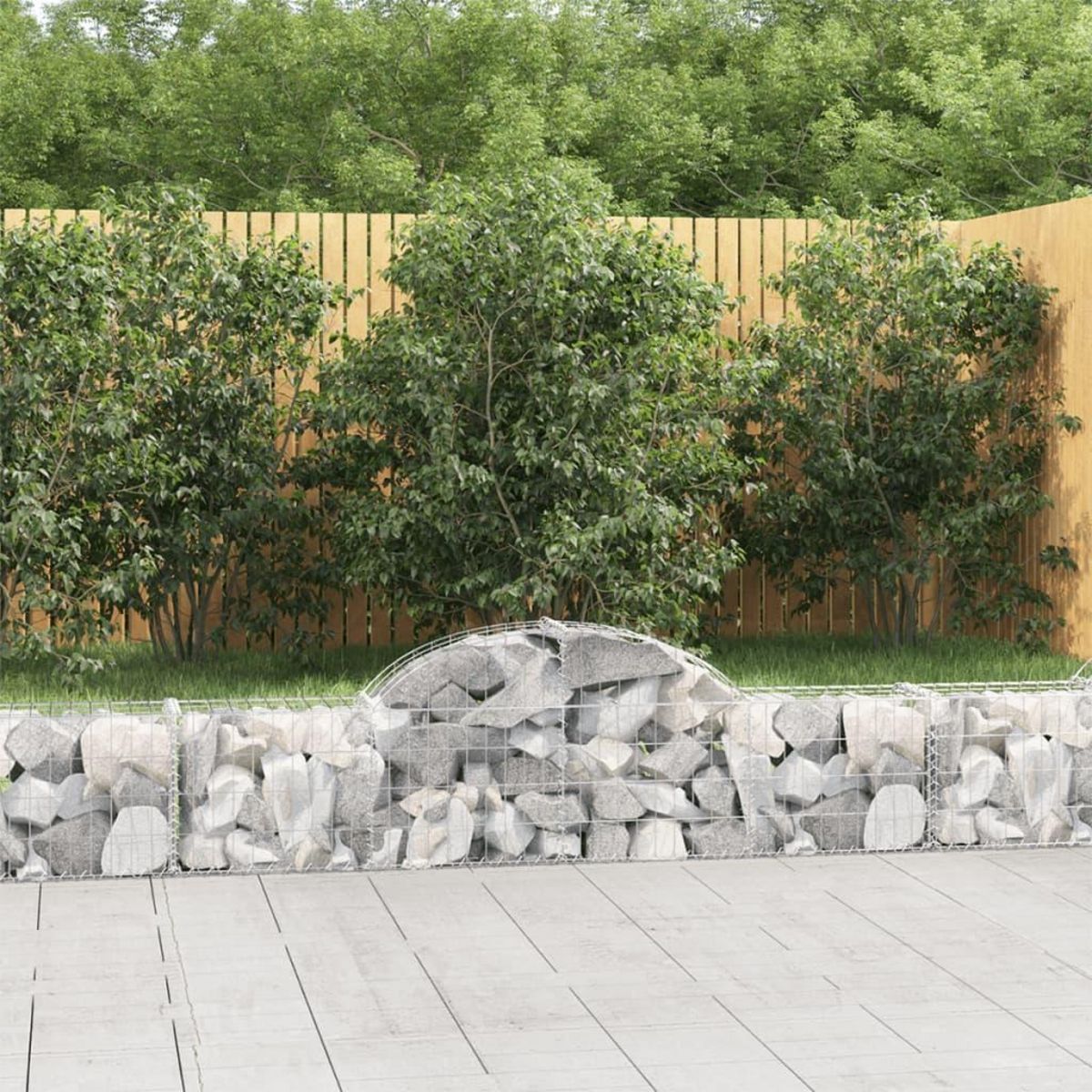 VIDAXL Paniers a gabions arques 8 pcs 200x30x40/60 cm Fer galvanise