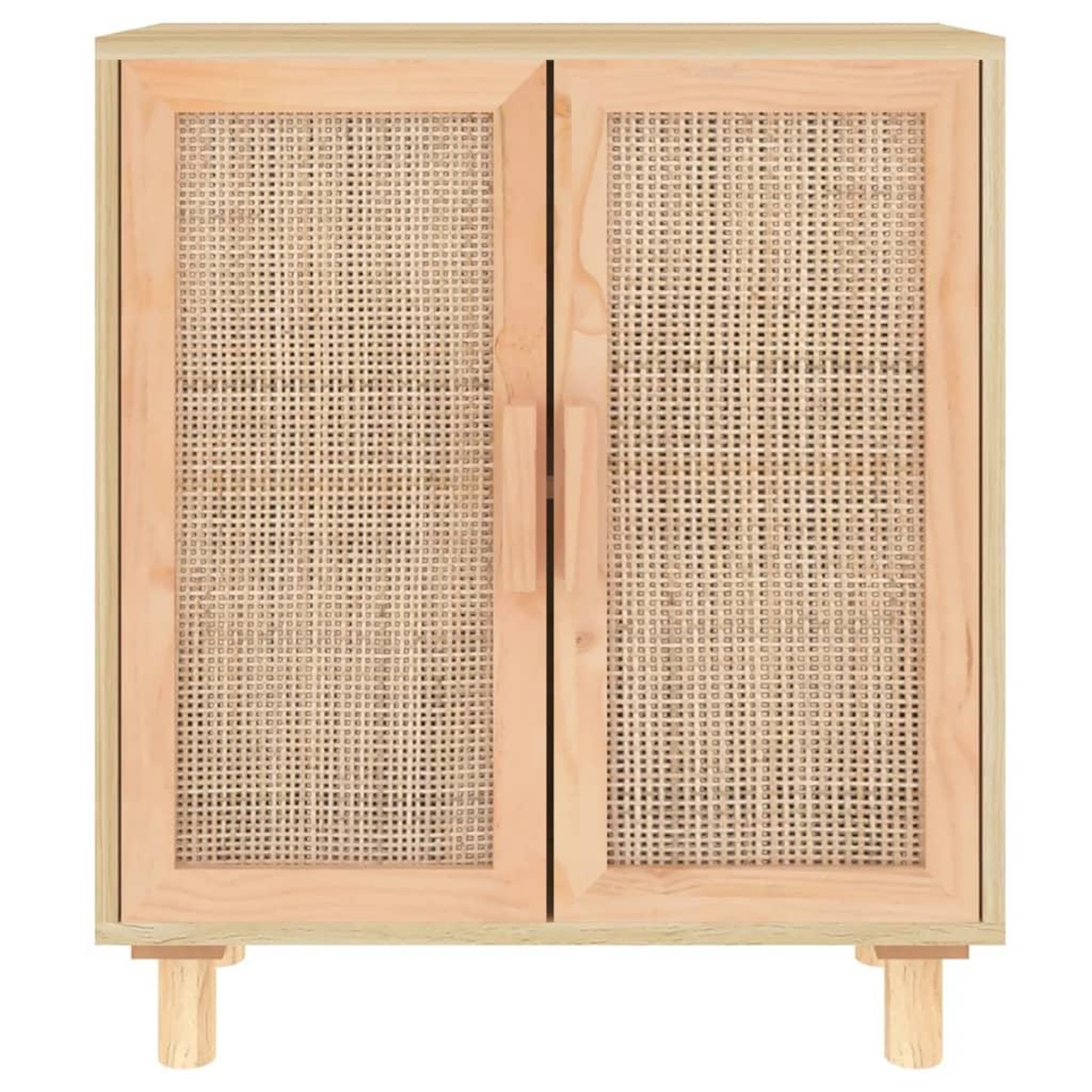 Voir la diapositive 4 : VIDAXL Buffet Marron 60x30x70 cm Bois de pin massif et rotin naturel