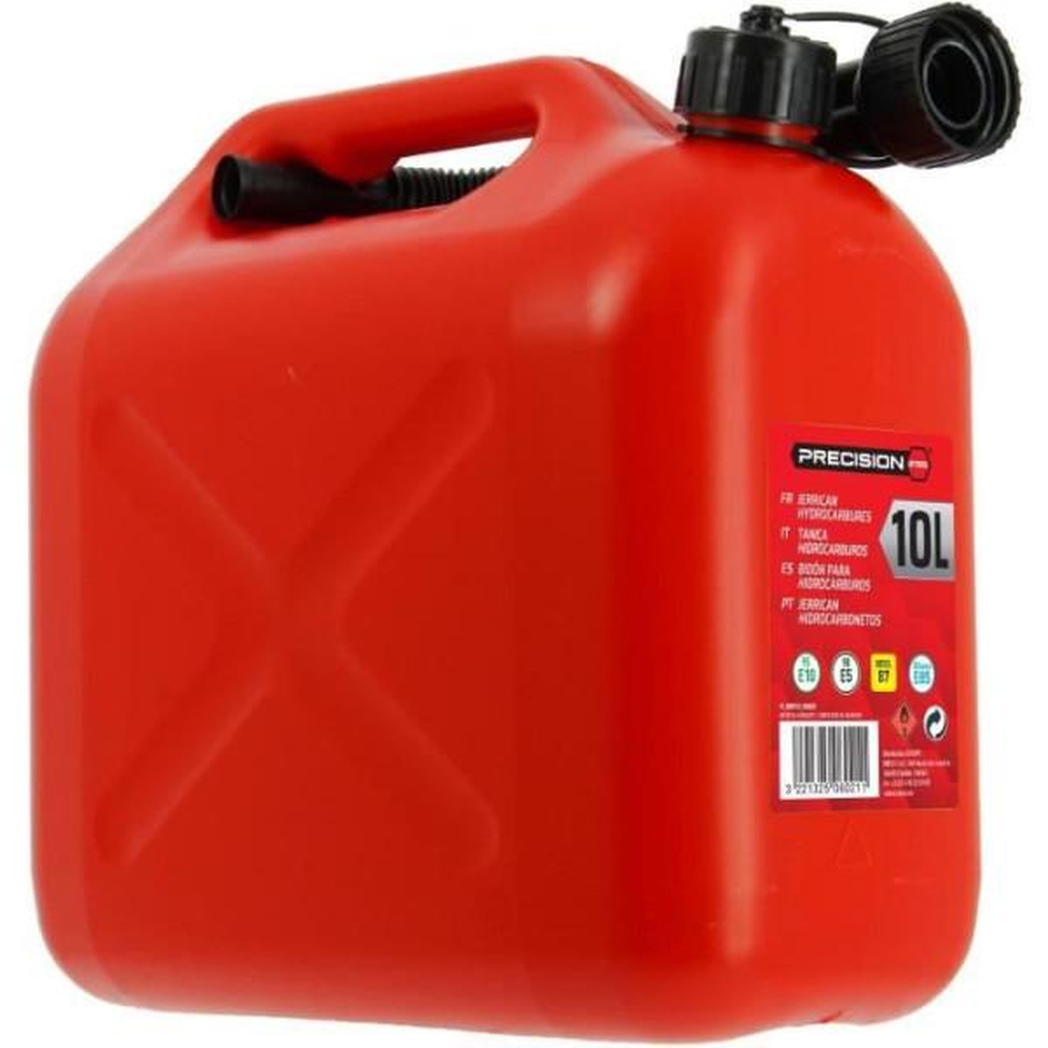 XL TECH Jerrican plastique - xl tech - 506021 - capacité 10 litres - homologué spécial hydrocarbures