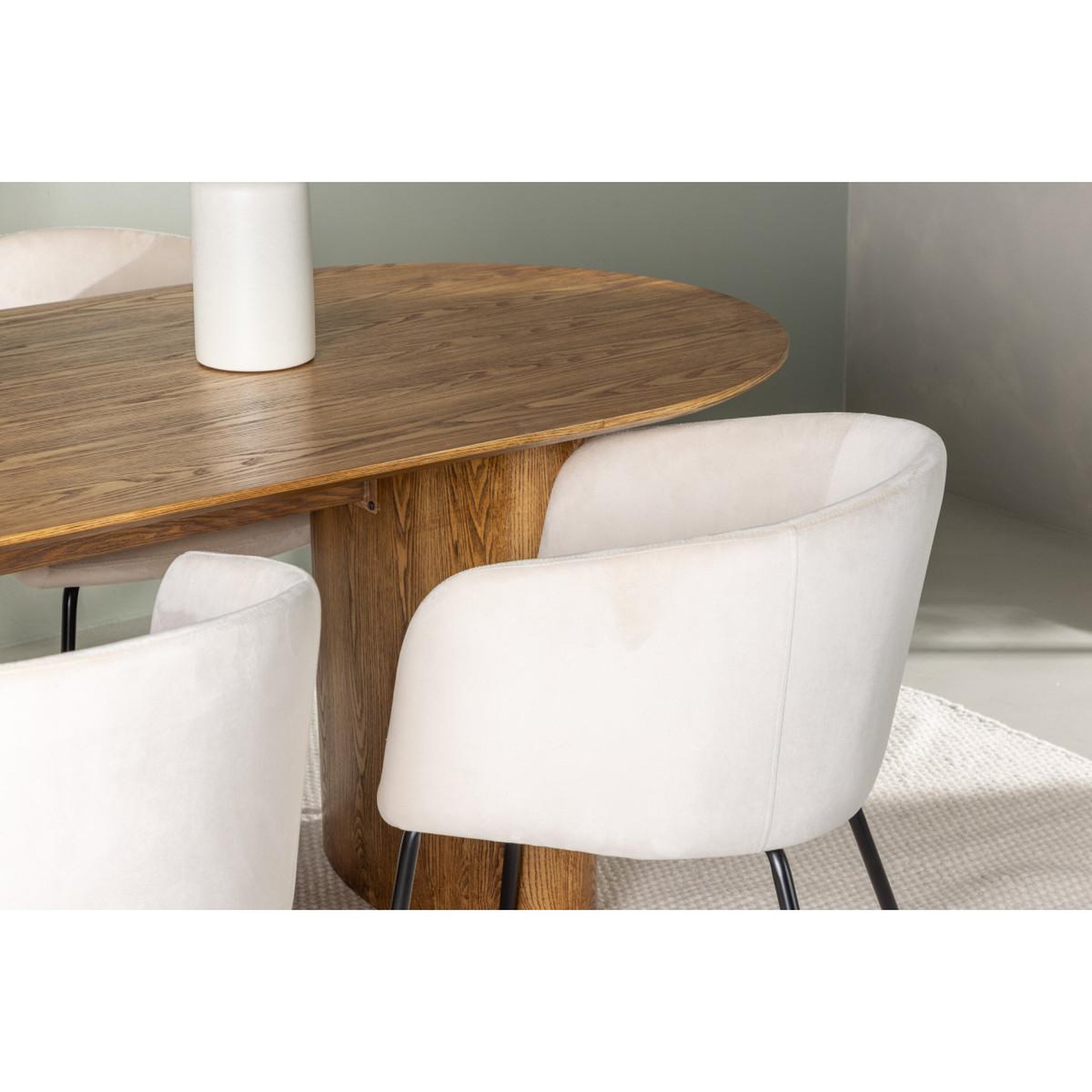 Voir la diapositive 6 : Paris Prix Ensemble table à manger & 4 chaises  isolde & berit  180cm naturel & beige