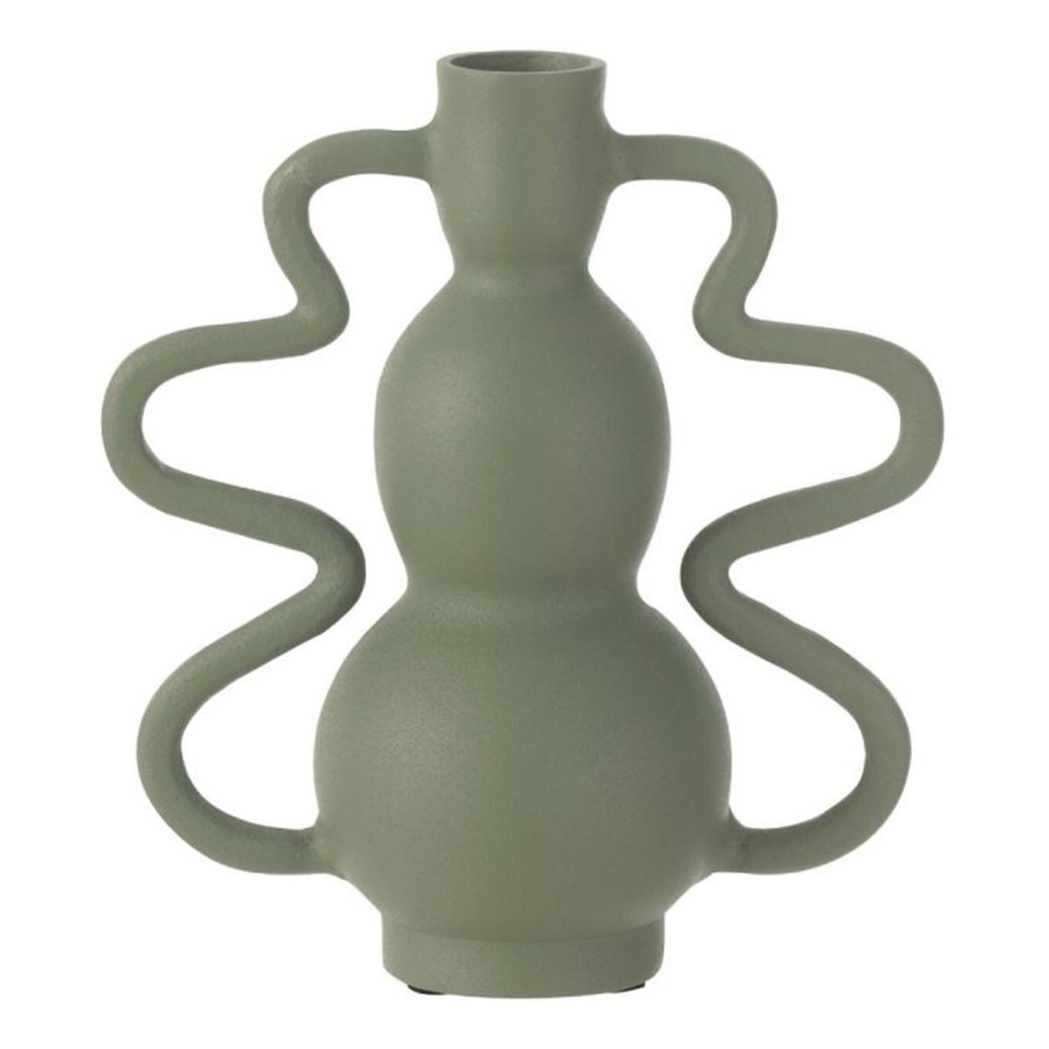 Voir la diapositive 1 : J-LINE Vase design en aluminium  marie  21cm vert