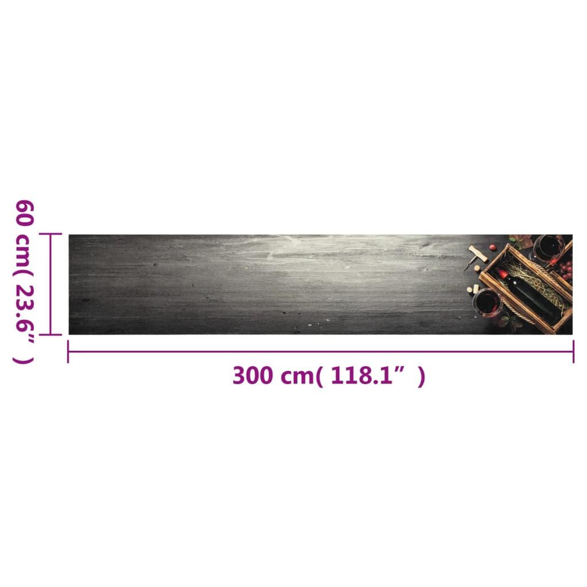 Voir la diapositive 5 : VIDAXL Tapis de cuisine lavable bouteille de vin 60x300 cm velours
