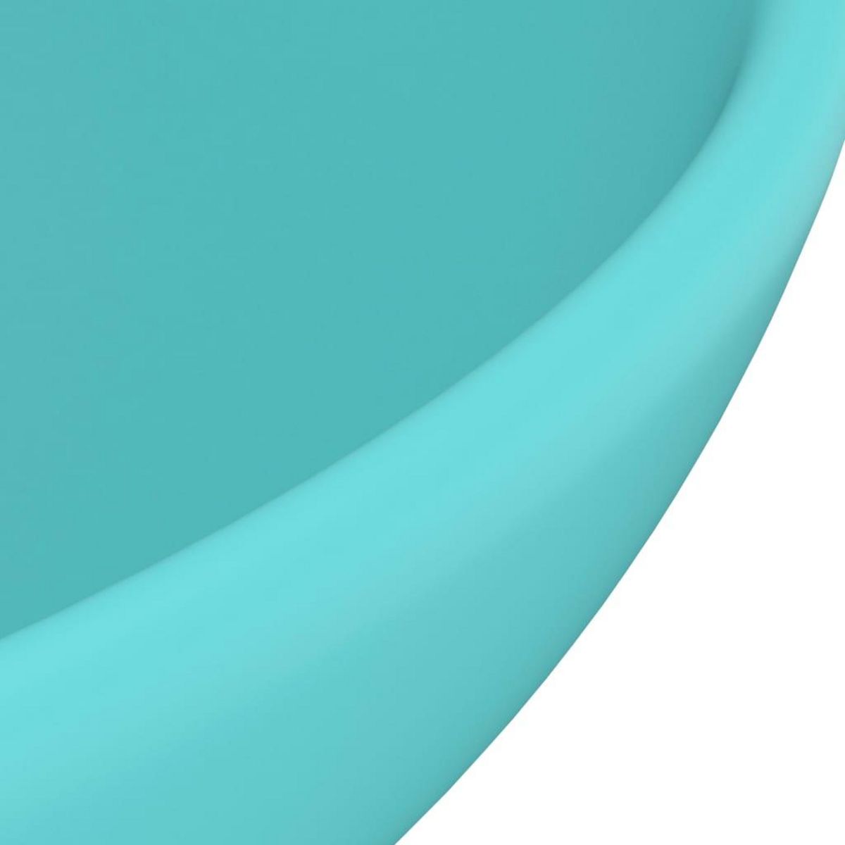 VIDAXL Lavabo rond de salle de bain Vert clair mat 32,5x14cm Ceramique