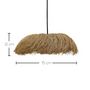 Voir la diapositive 3 : Lumisky Suspension solaire bohème HAVANA Beige Herbe marine H22cm