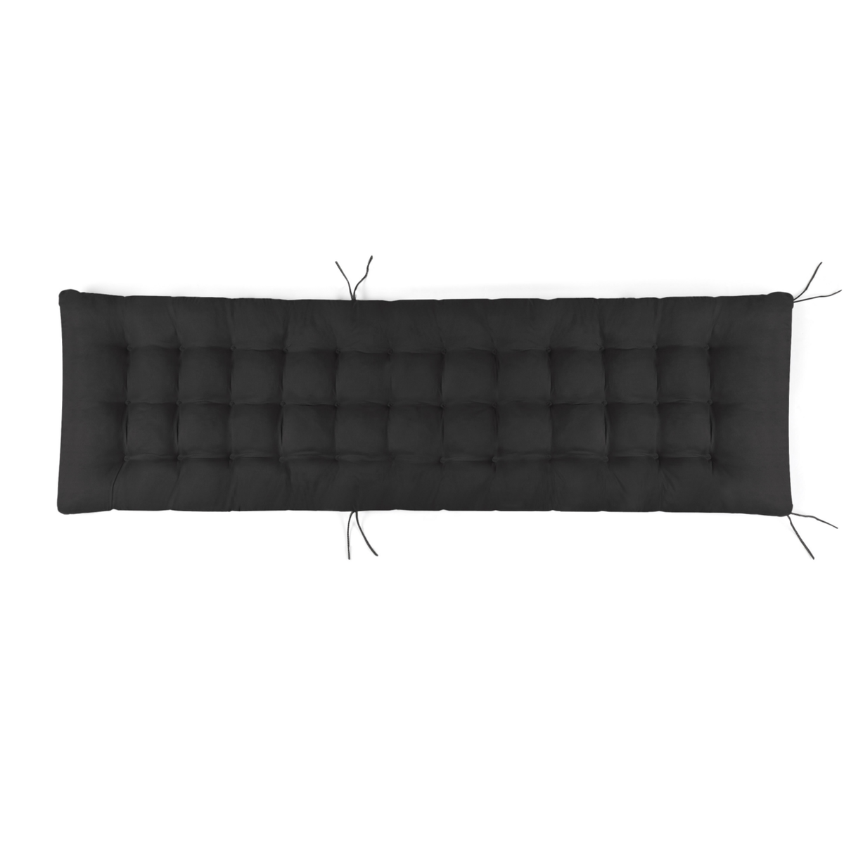 ID MARKET Lot de 2 coussins universel de transat ADAM 180cm noir