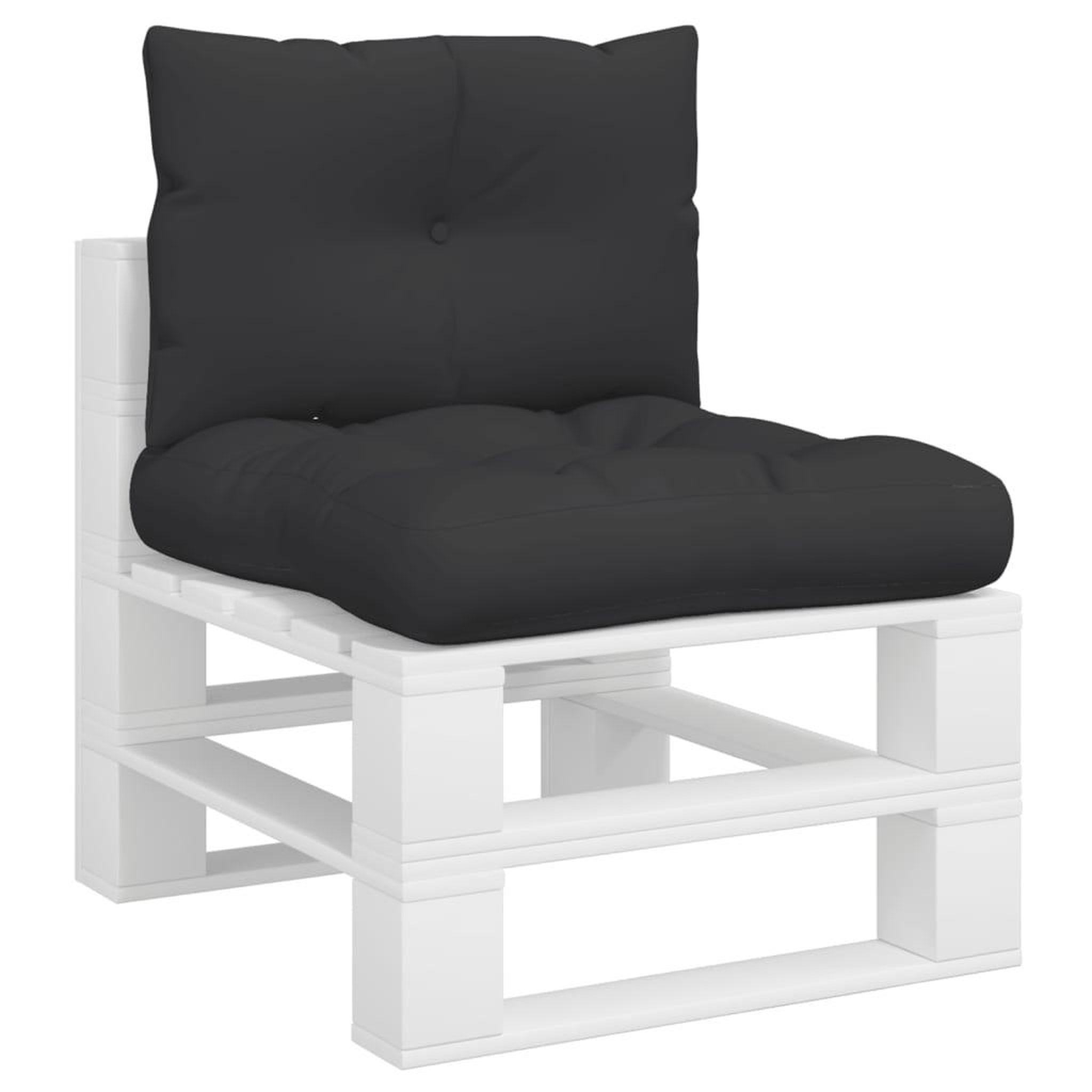 Voir la diapositive 3 : VIDAXL Coussins de palette lot de 2 noir tissu
