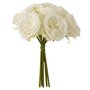 Paris Prix Bouquet de Fleurs Artificielles  Rose  25cm Blanc