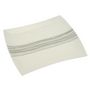 Voir la diapositive 2 : SECRET DE GOURMET Lot de 6 Assiettes Plates Carrées  Lignes  26cm Blanc