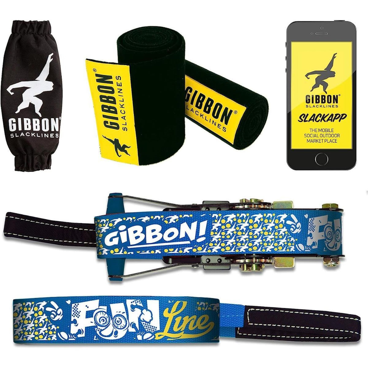 GIBBON Set Slackline Funline -12,5m