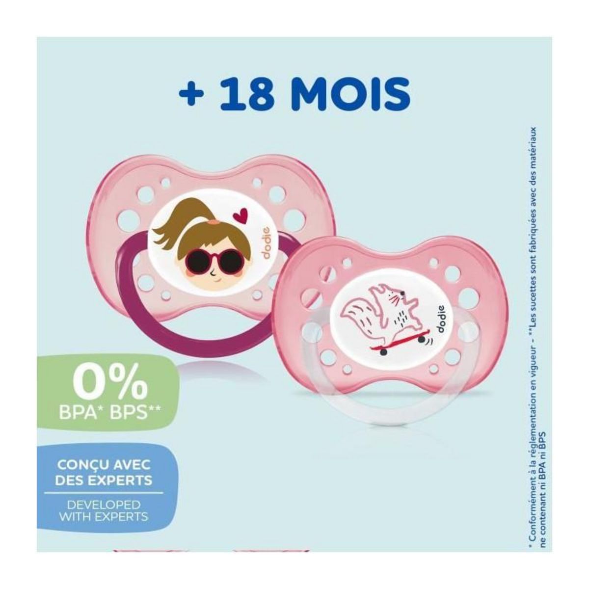 DODIE DODIE Lot de 3 Sucettes Anatomiques Jour et Nuit +18 mois