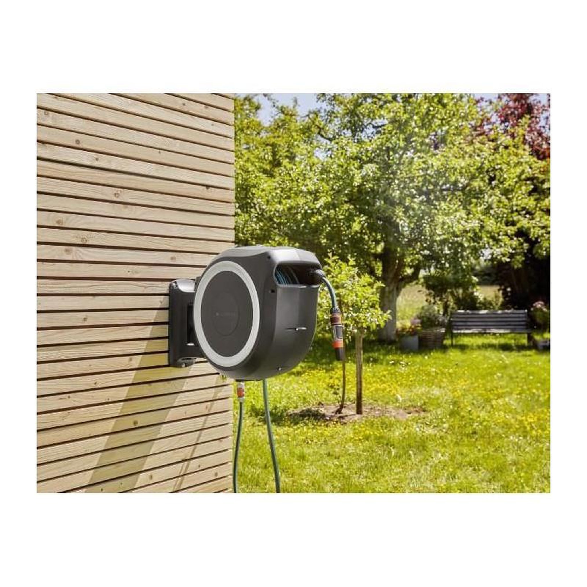 Voir la diapositive 2 : Gardena Dévidoir automatique mural RollUp XL 35 m