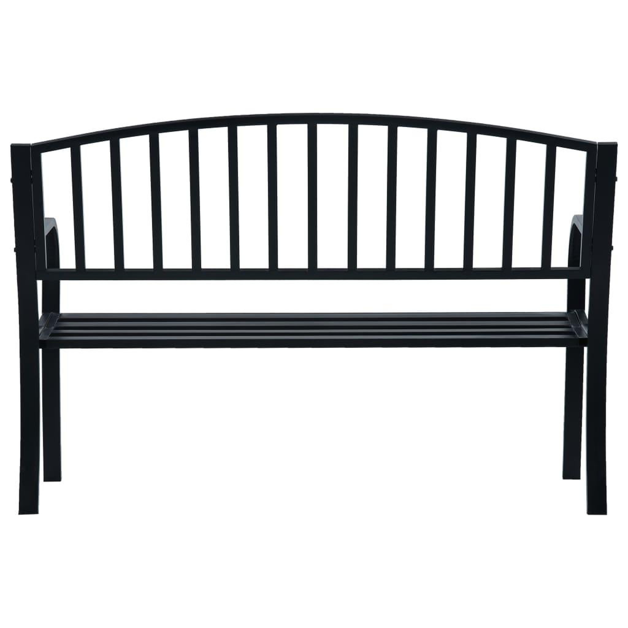 Voir la diapositive 4 : VIDAXL Banc de jardin 125 cm Noir Acier