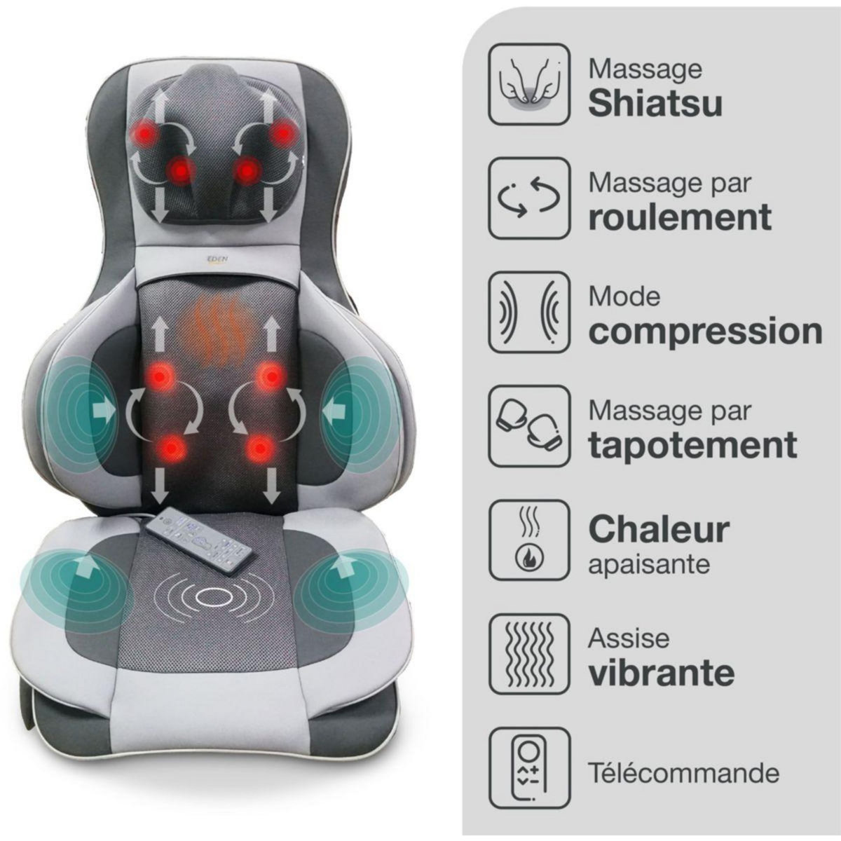 ESSENTIEL B Siège massant chauffant EDM5 Eden prestige