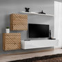Voir la diapositive 1 : Paris Prix Ensemble Meuble TV  Switch Lamel V  250cm Blanc & Naturel