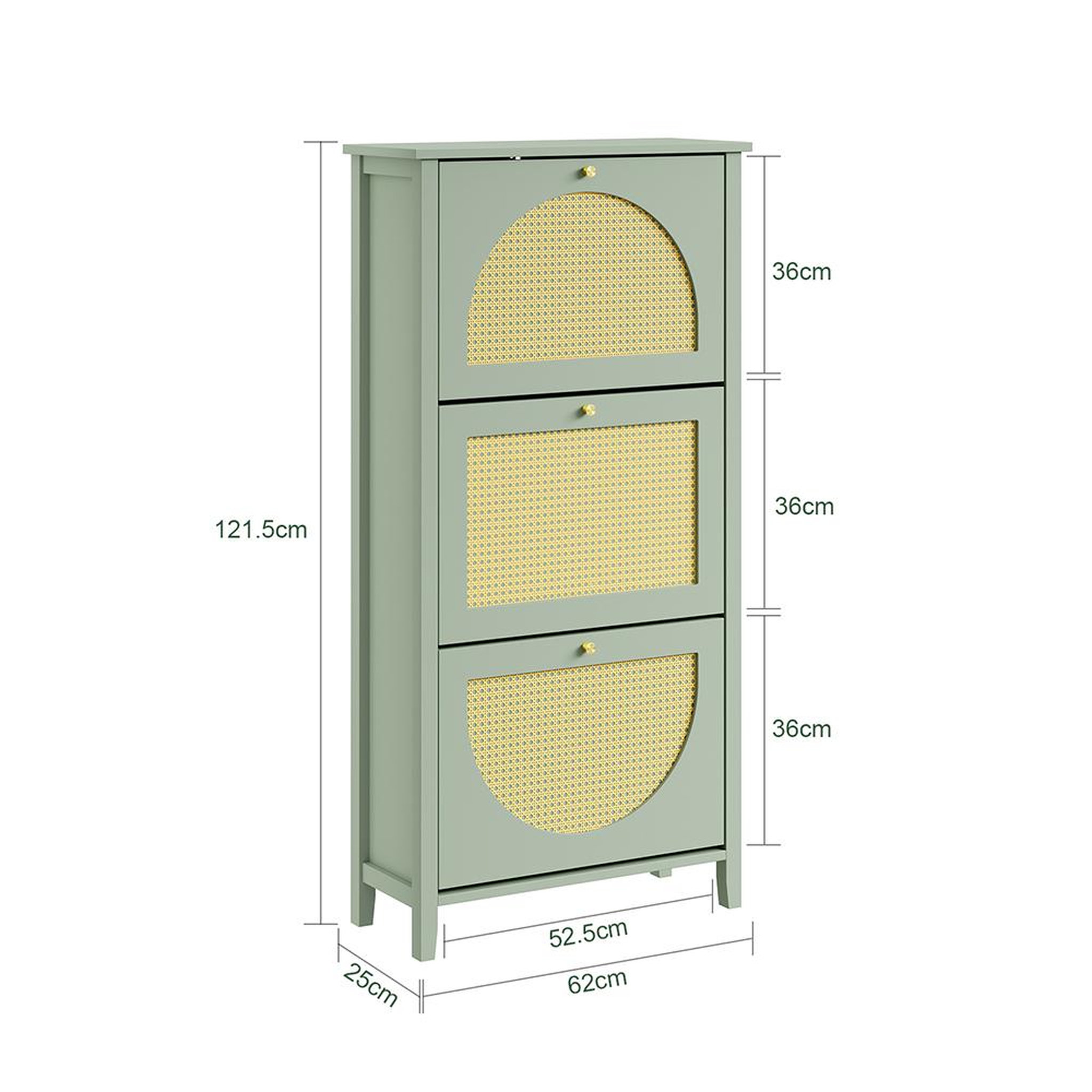 Voir la diapositive 3 : SOBUY Armoire à Chaussures Vert 62x25x121cm FSR222-GR
