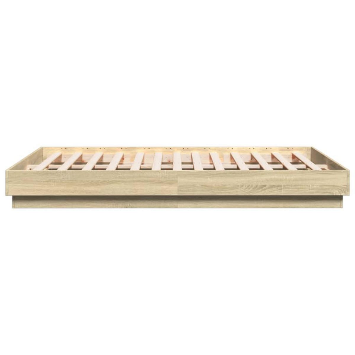 VIDAXL Cadre de lit sans matelas chene sonoma 140x200 cm
