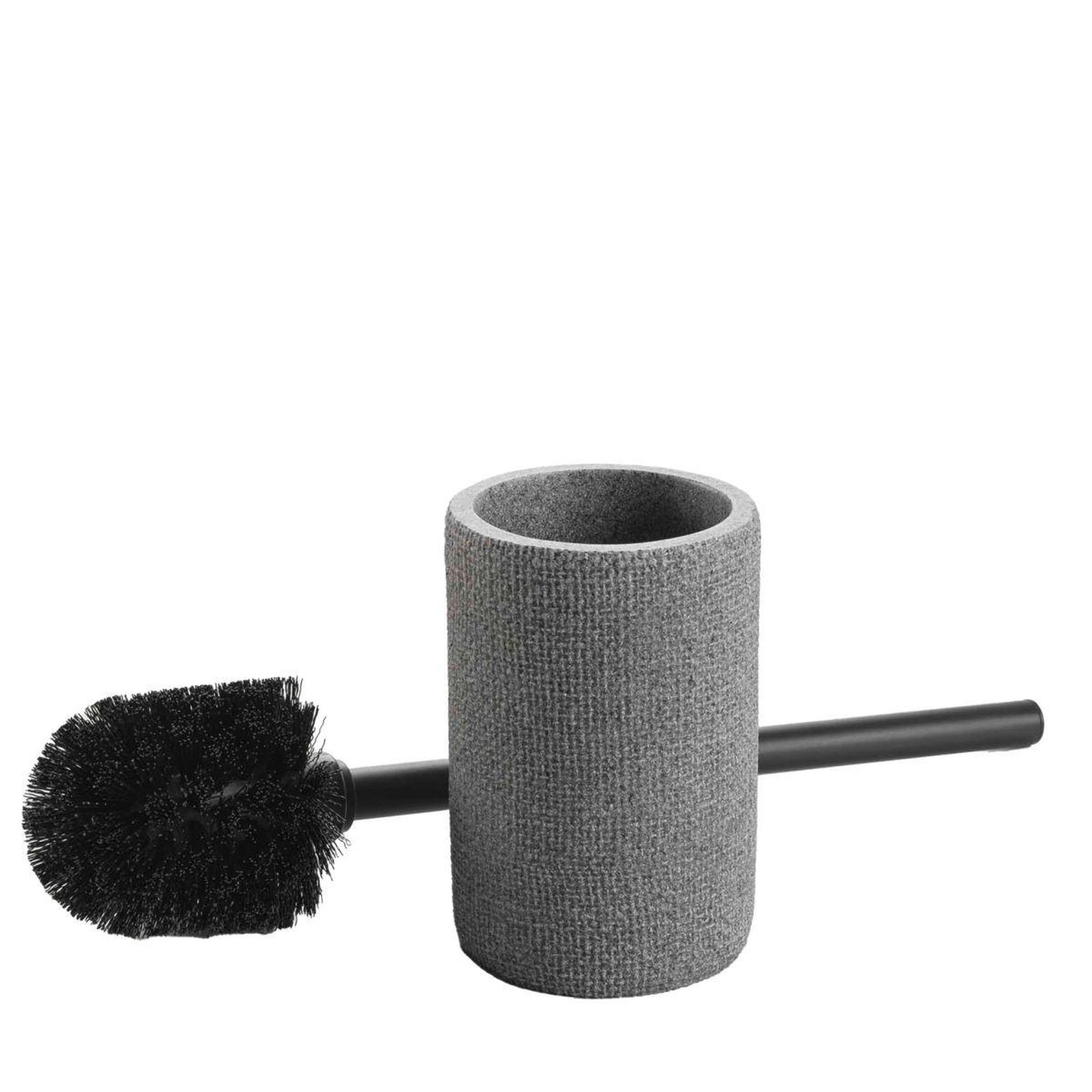 Voir la diapositive 2 : Douceur d'Intérieur Brosse wc effet tissé  spa  36cm gris